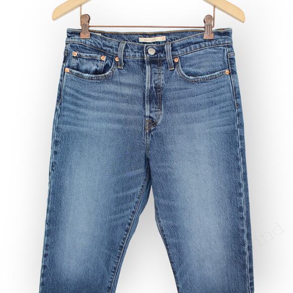 29 Levi's Wedgie Straight Ankle Women's Jeans Unstoppable Wear Dark Wash - Picture 11 of 12